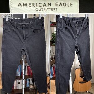 American Eagle Next Level Stretch Skinny Jeans Women's Sz 12 X Short Black Denim